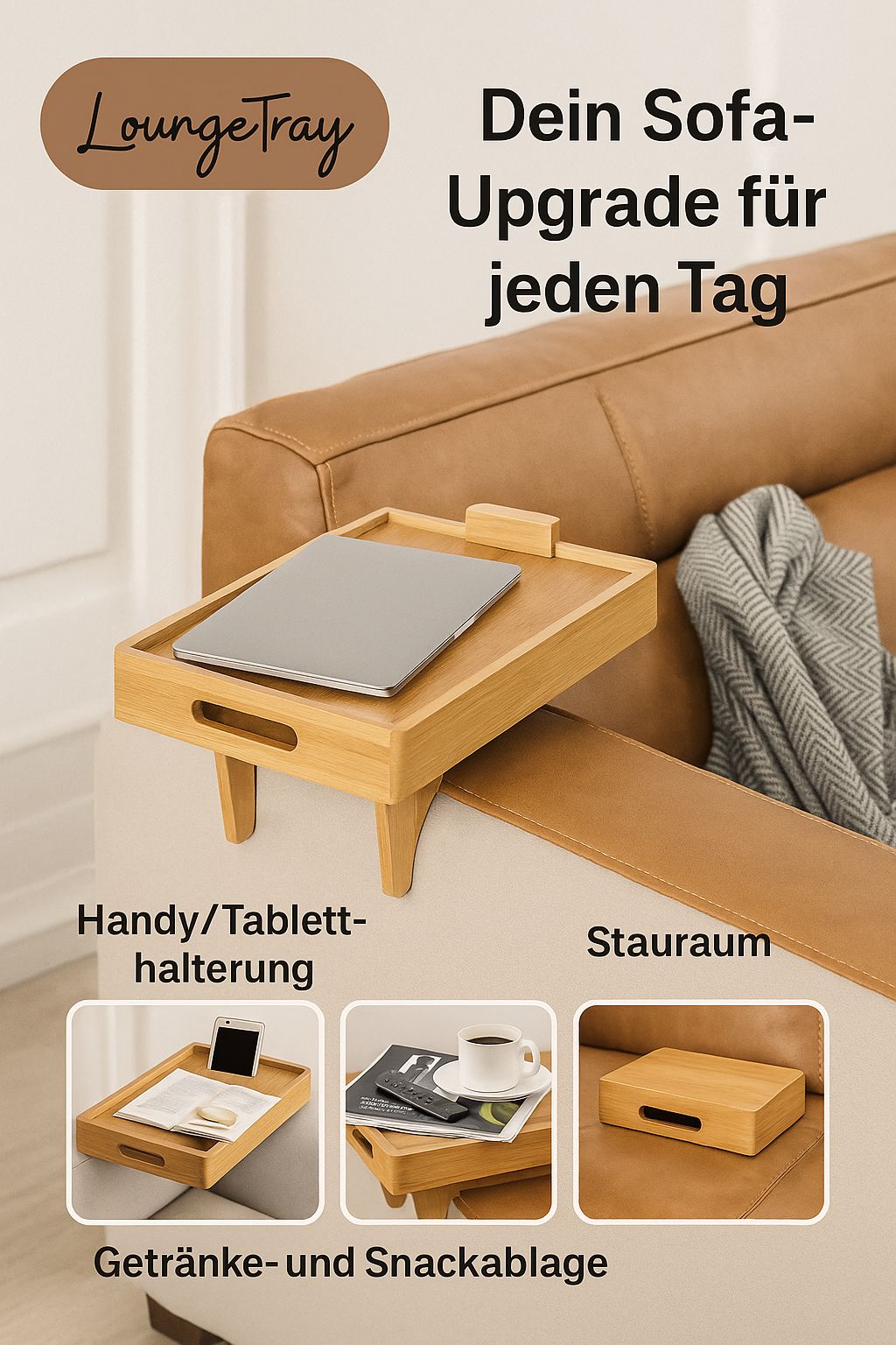 Lounge Tray - Couchtablett aus Bambus