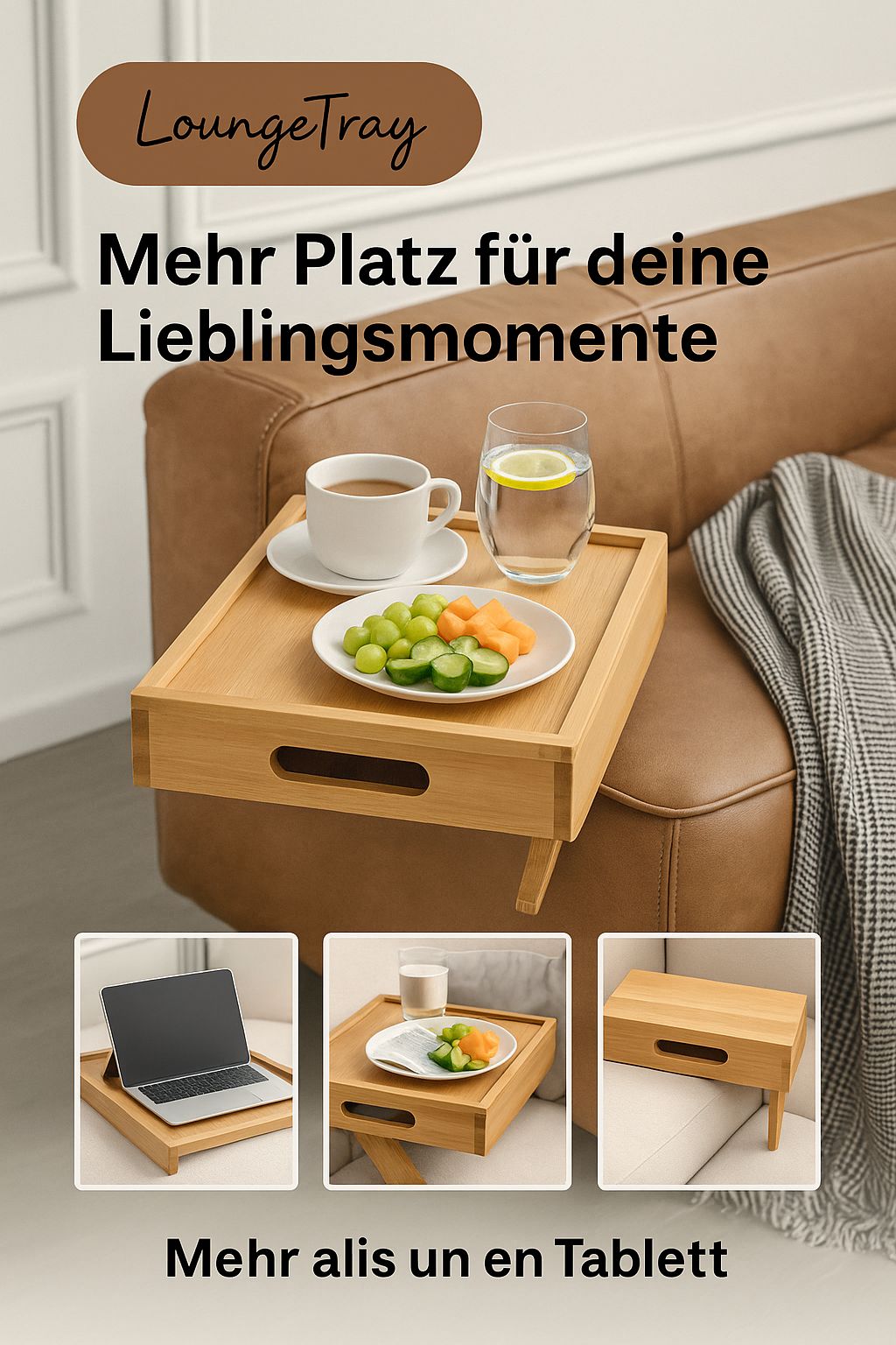 Lounge Tray - Couchtablett aus Bambus