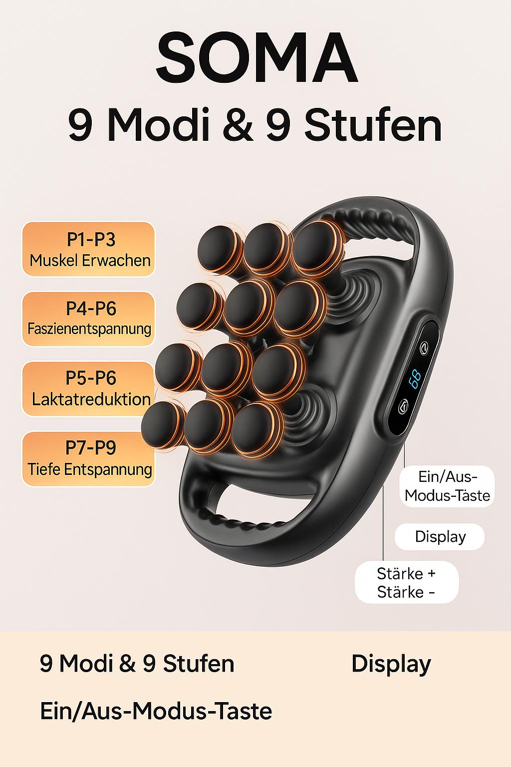 SOMA - 12 Faszienkopf- Massagegerät