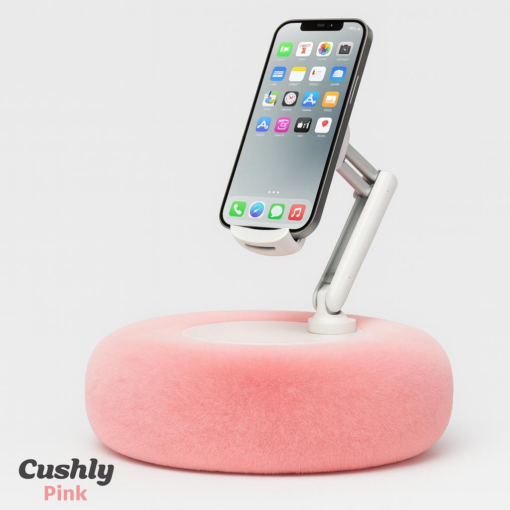 Cushly - Plüsch Kissen Telefon/Tablet Halterung