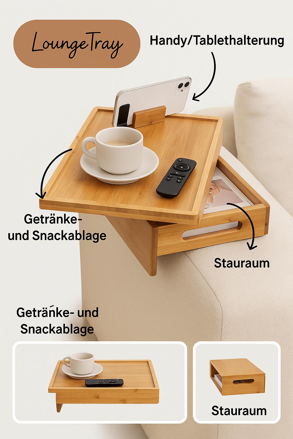 Lounge Tray - Couchtablett aus Bambus