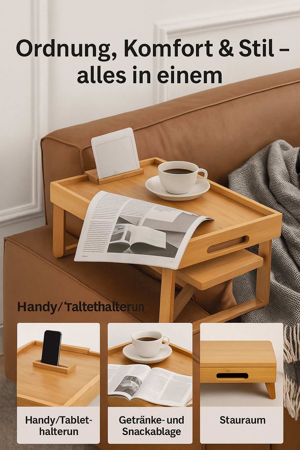 Lounge Tray - Couchtablett aus Bambus
