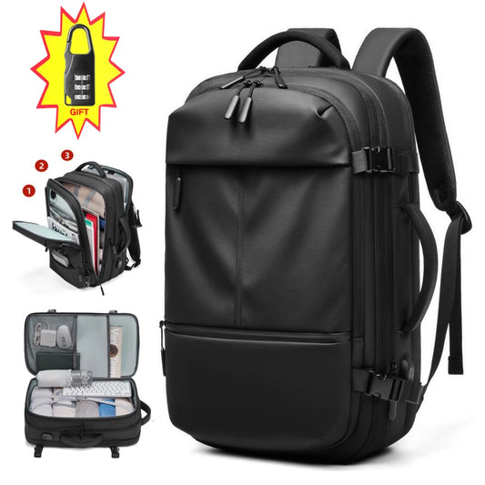 XOKY Großer Reiserucksack Business 17,3-Zoll-Laptop Erweiterbarer Rucksack mit Diebstahlsicherung 2303