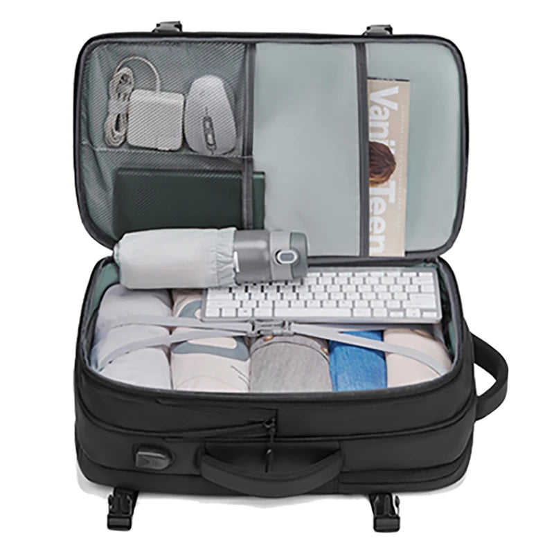 XOKY Großer Reiserucksack Business 17,3-Zoll-Laptop Erweiterbarer Rucksack mit Diebstahlsicherung 2303