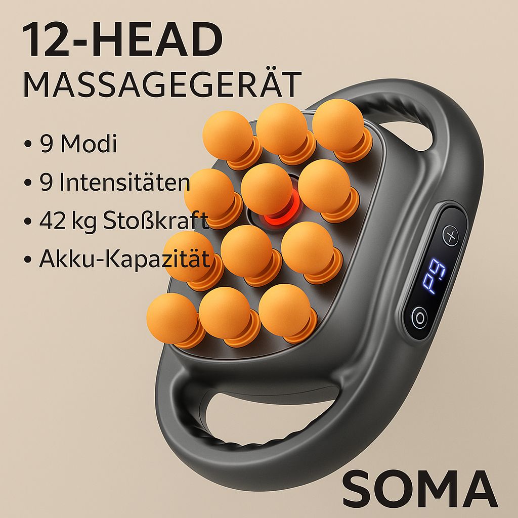 SOMA - 12 Faszienkopf- Massagegerät