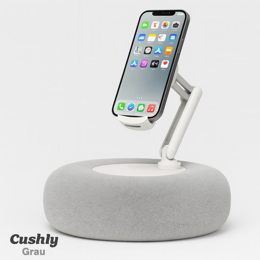 Cushly - Plüsch Kissen Telefon/Tablet Halterung