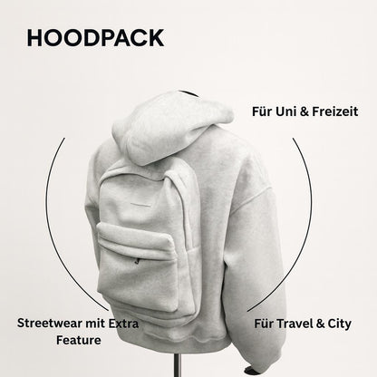 HOODPACK - der Hoodie mit integriertem Rucksack