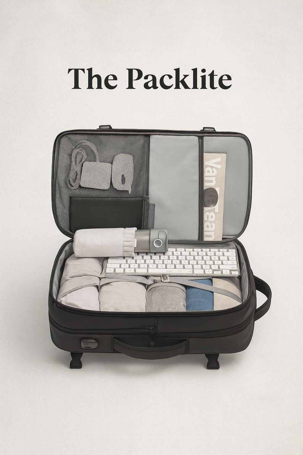 Packlite - Großer Reiserucksack Business 17,3-Zoll-Laptop Erweiterbarer Rucksack mit Diebstahlsicherung