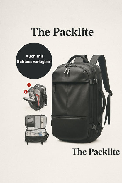 Packlite - Großer Reiserucksack Business 17,3-Zoll-Laptop Erweiterbarer Rucksack mit Diebstahlsicherung