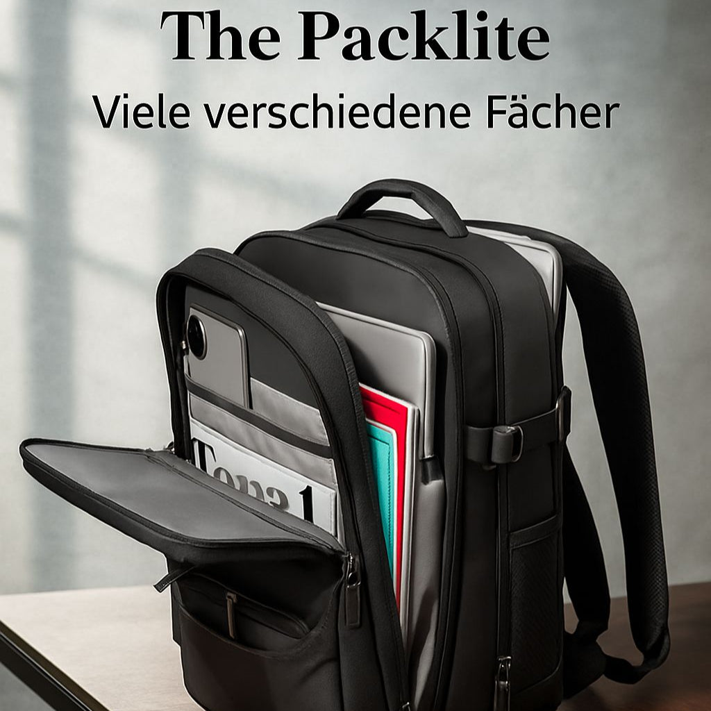 Packlite - Großer Reiserucksack Business 17,3-Zoll-Laptop Erweiterbarer Rucksack mit Diebstahlsicherung